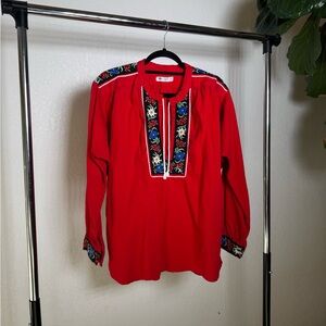 Vintage embroidered Swiss blouse